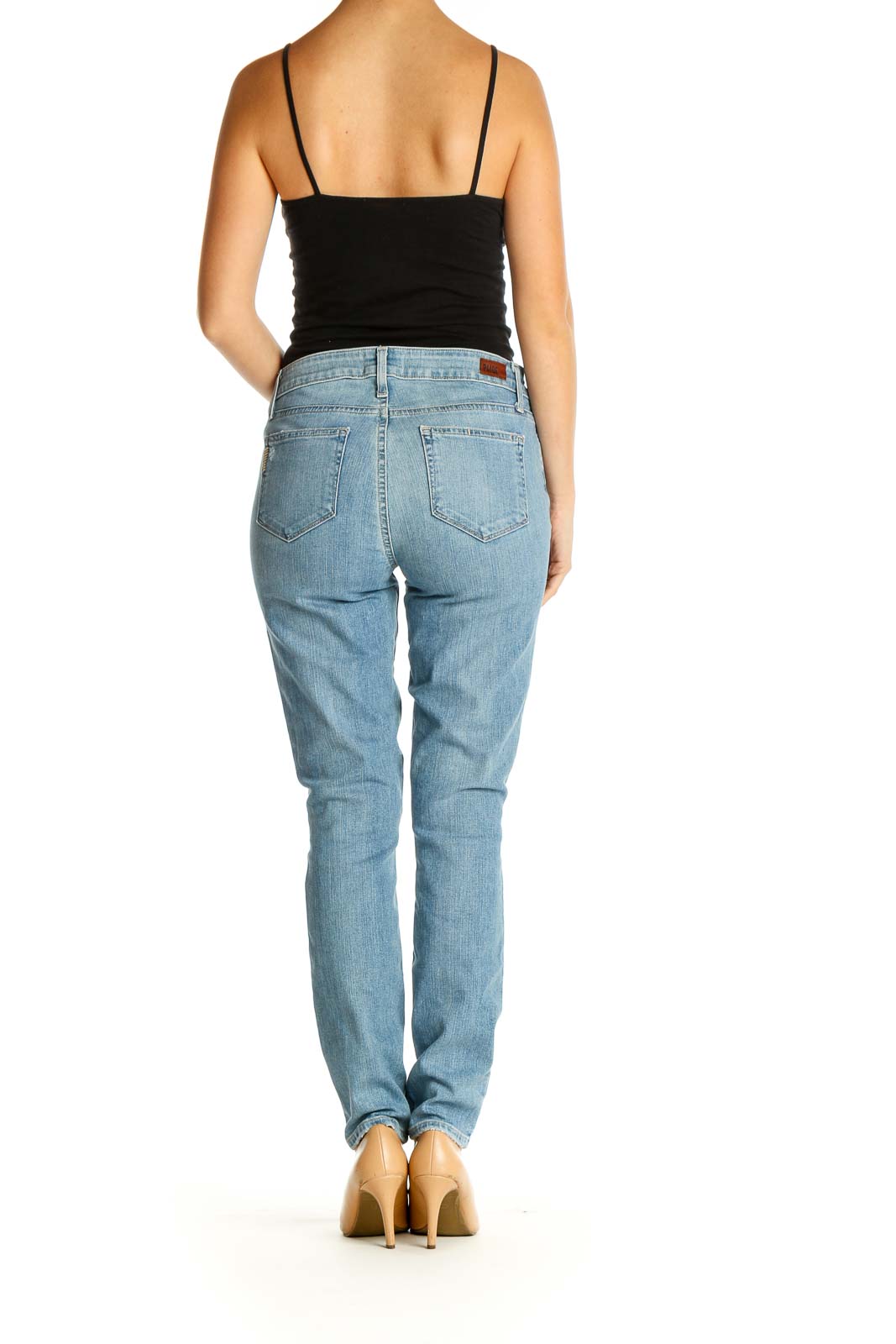 Blue Straight Leg Jeans