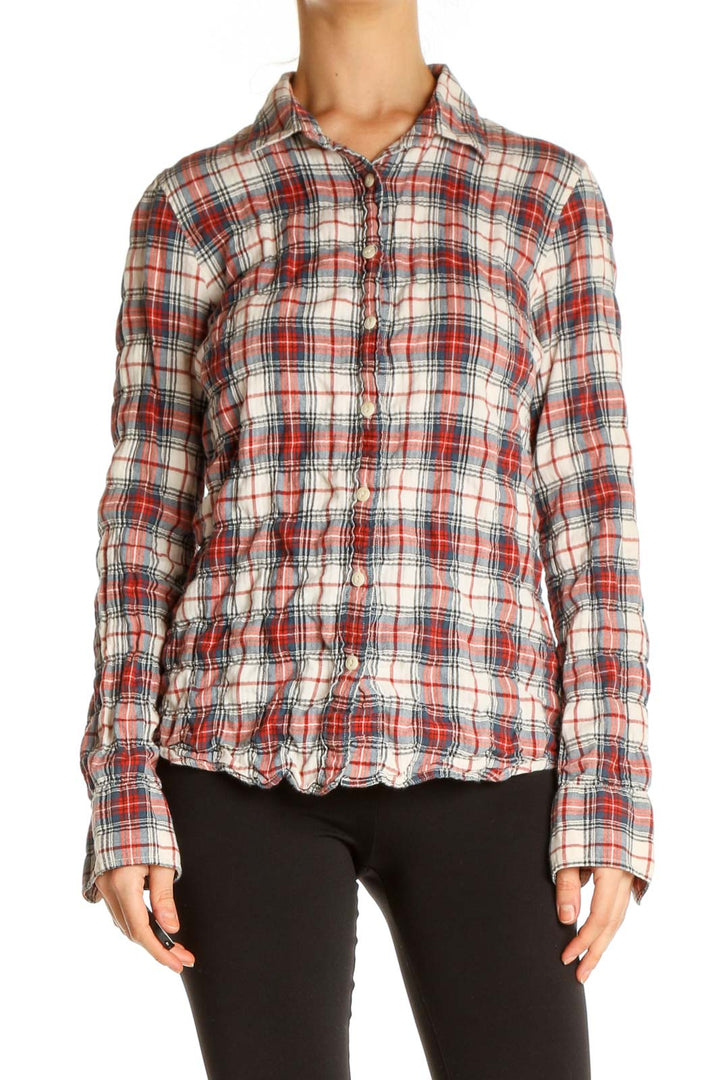 Red Checkered Casual Shirt