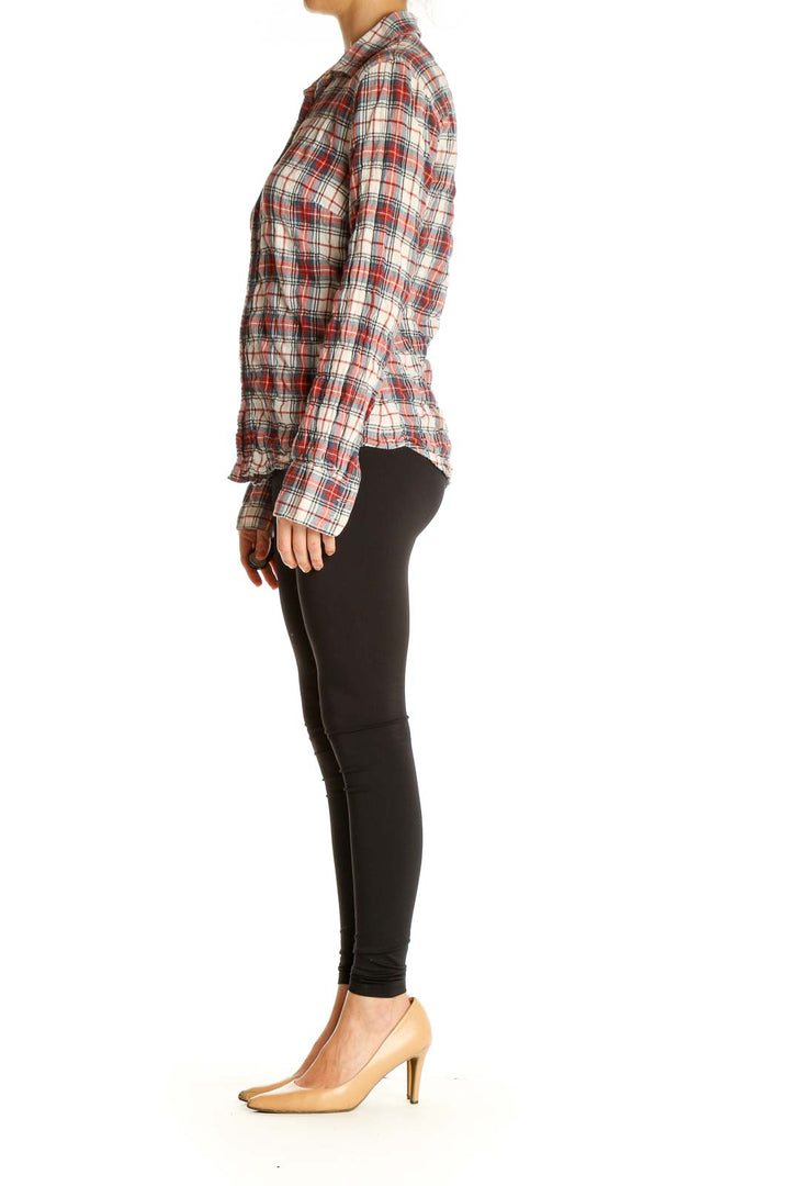 Red Checkered Casual Shirt