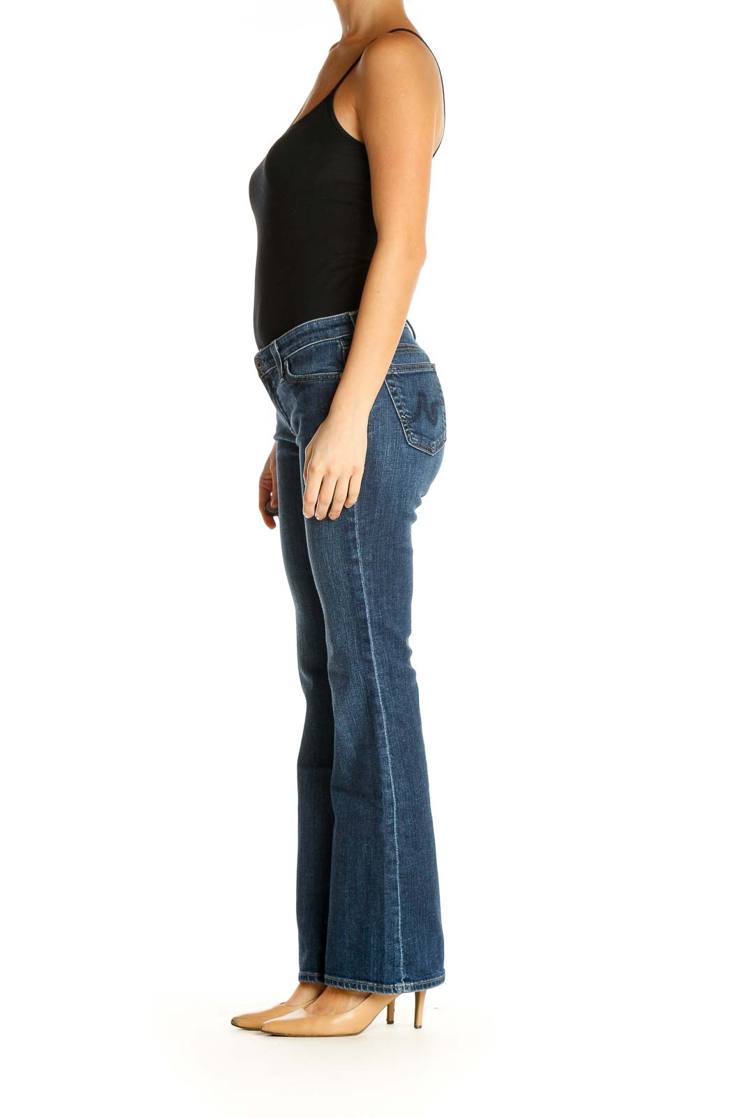 Blue Straight Leg Jeans