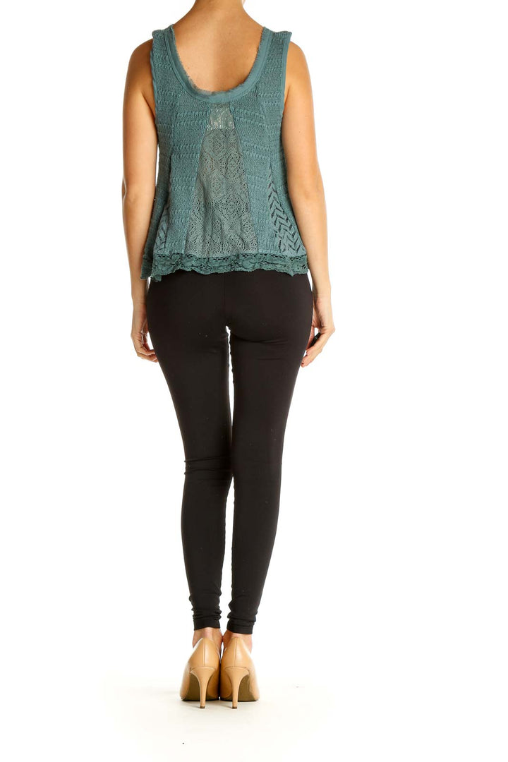 Green Lace Bohemian Tank Top