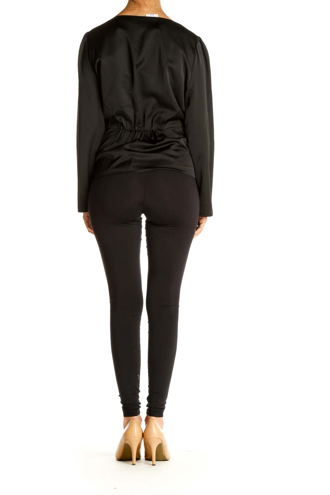 Black Solid Brunch Blouse