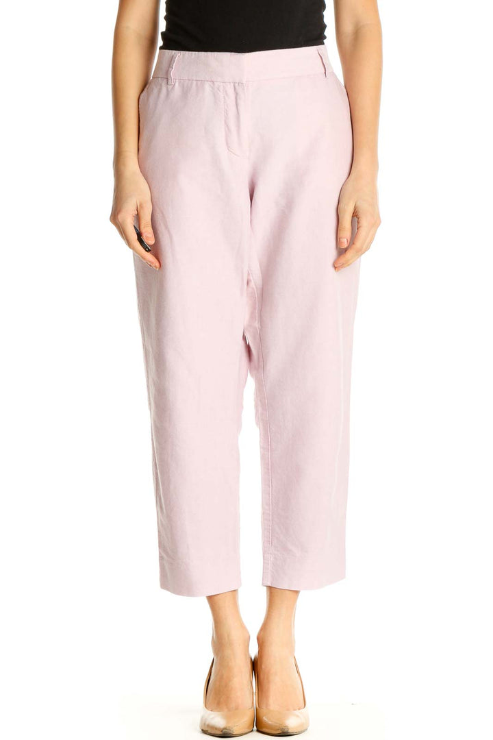 Pink Casual Trousers