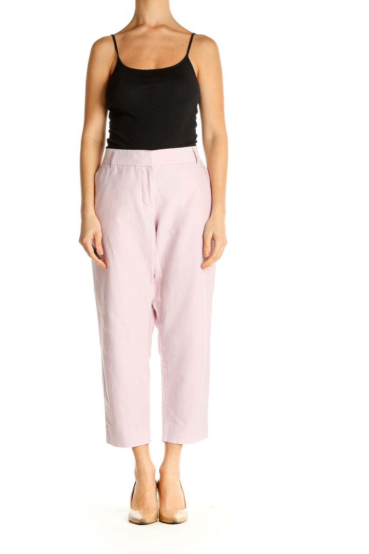 Pink Casual Trousers