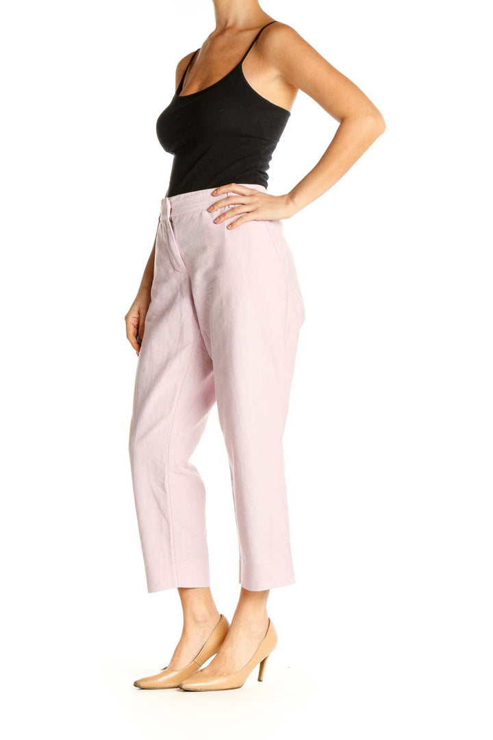 Pink Casual Trousers