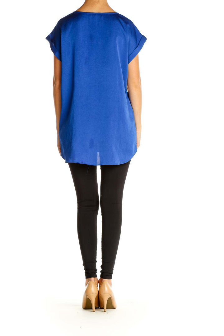 Blue Solid All Day Wear Blouse