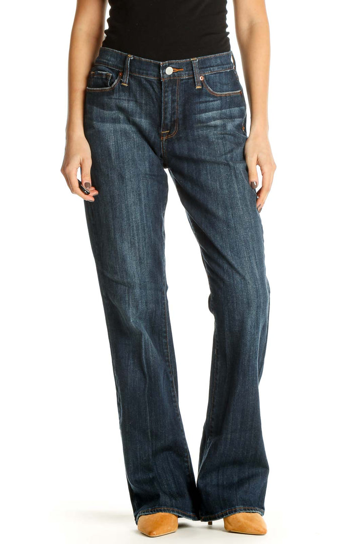 Blue Straight Leg Jeans