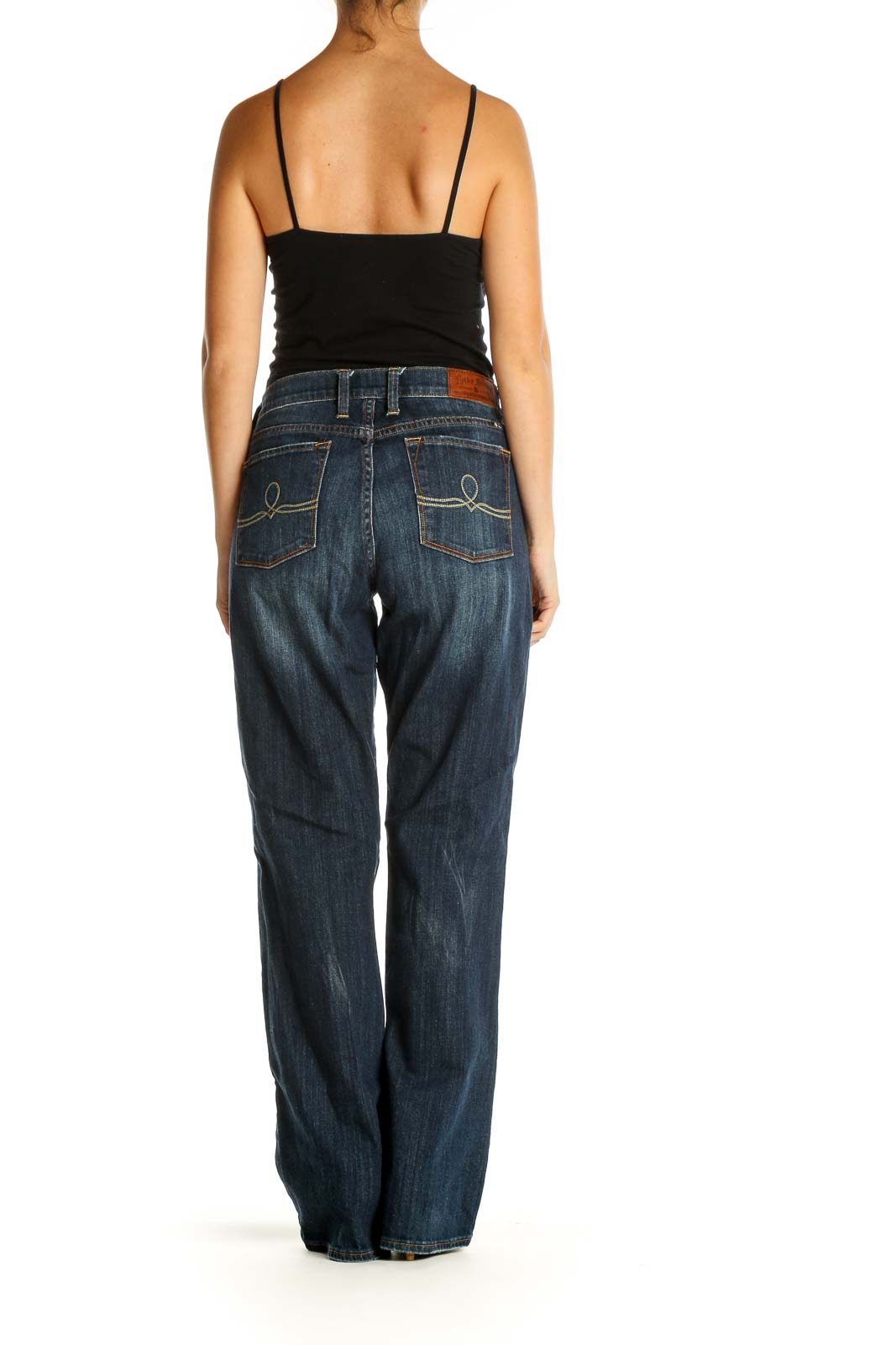 Blue Straight Leg Jeans