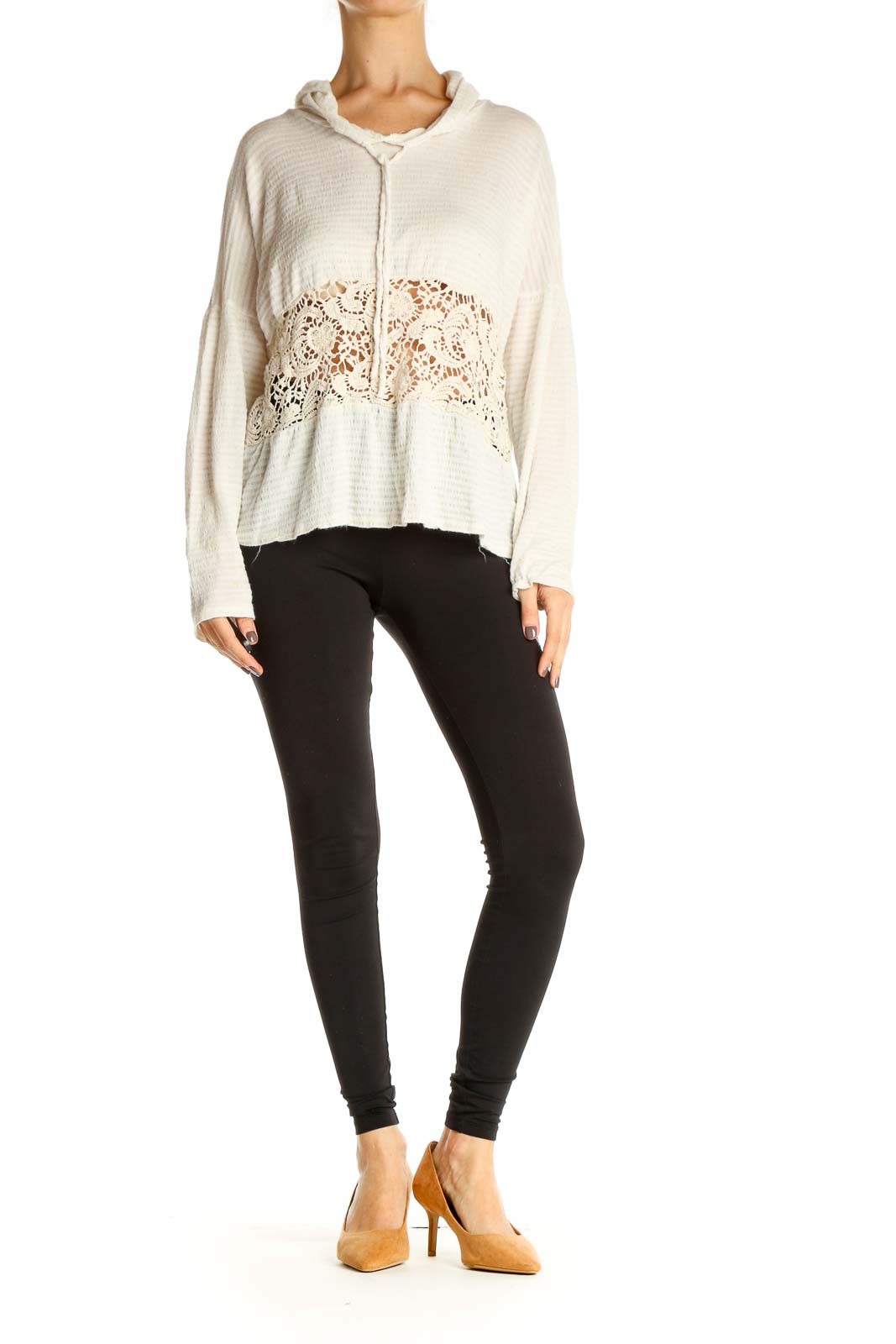 Beige Lace Bohemian Blouse