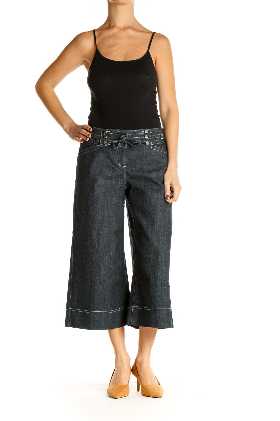 Blue Wide Leg Jeans