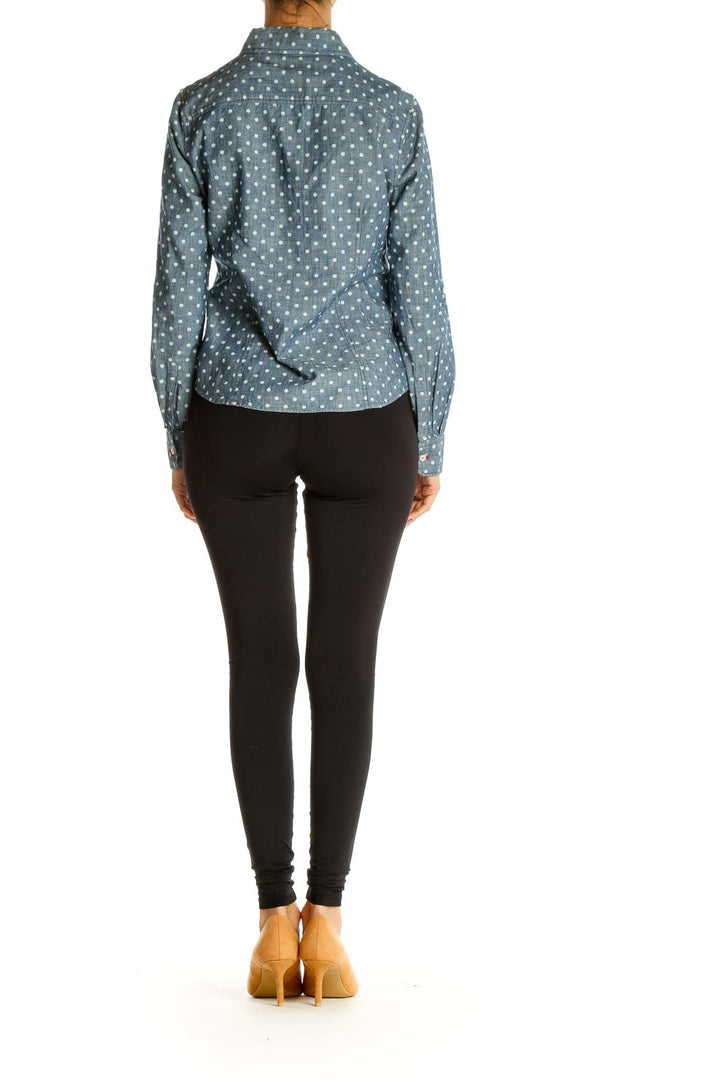 Blue Polka Dot Formal Shirt