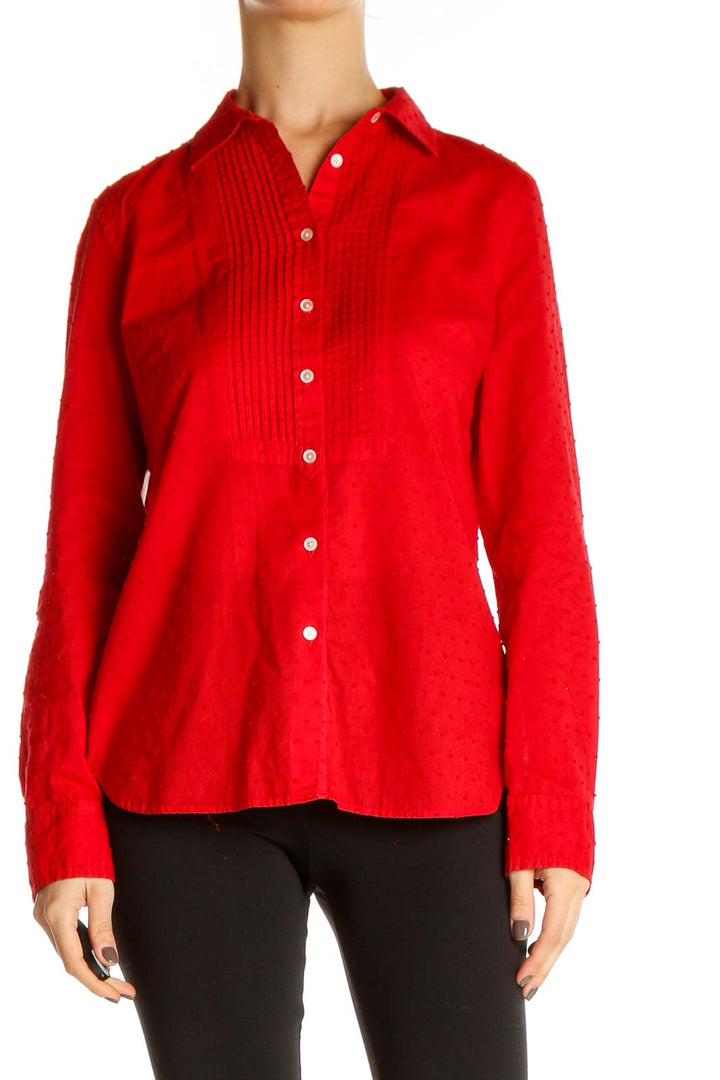 Red Solid Formal Shirt