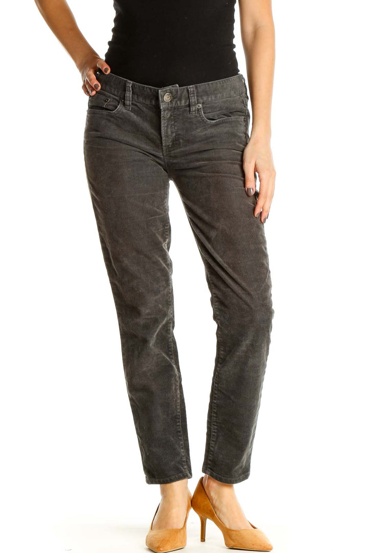 Gray Straight Leg Jeans