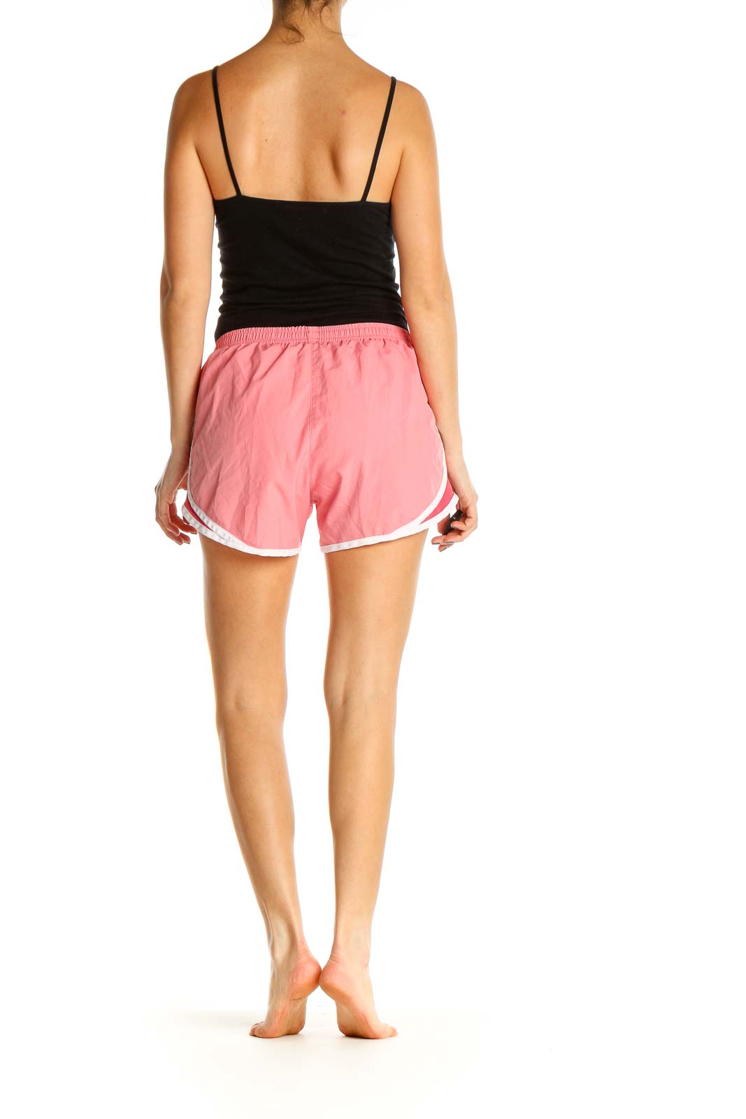 Pink Solid Activewear Shorts