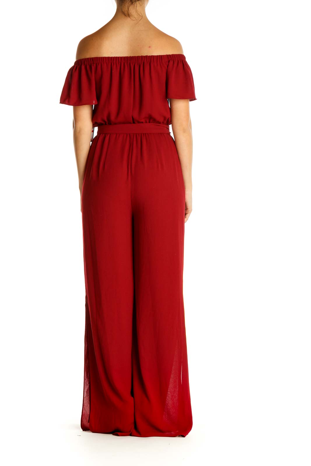 Red Solid Jumpsuit