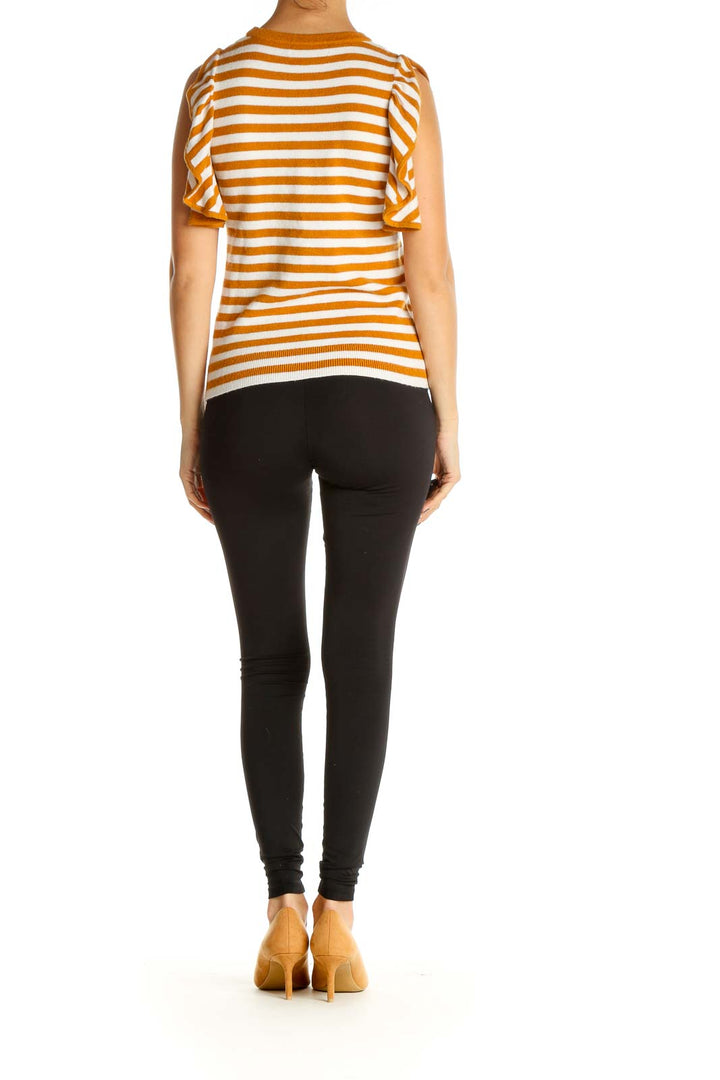 Orange Striped All Day Wear T-Shirt