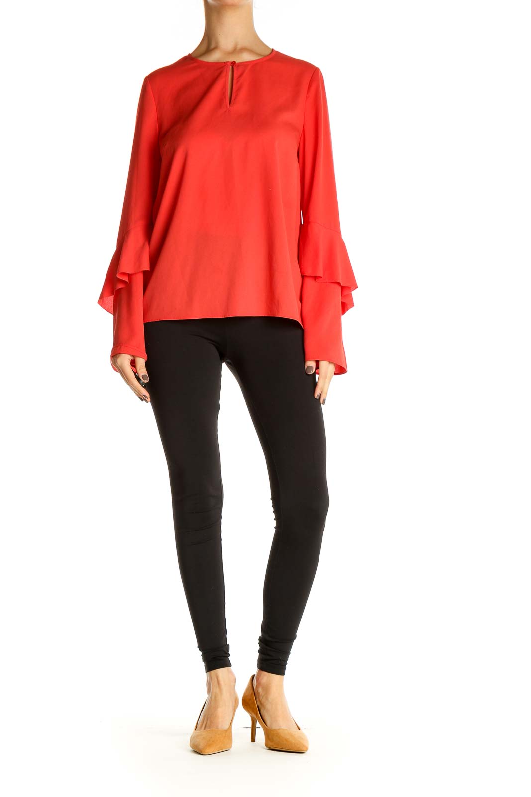 Red Solid All Day Wear Blouse