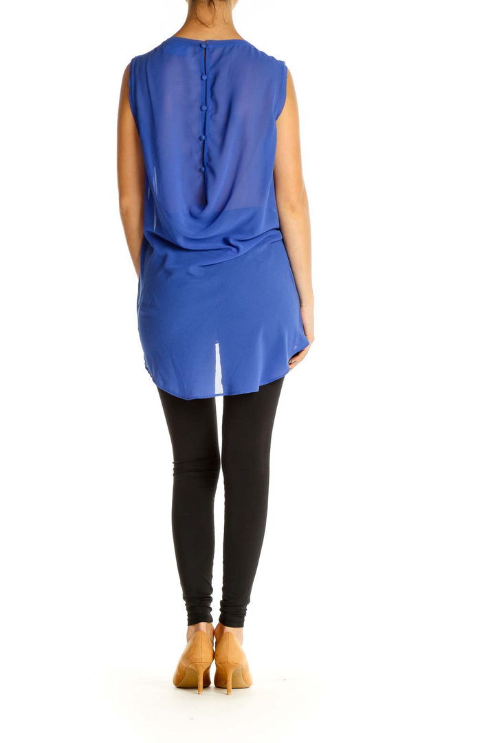 Blue Solid All Day Wear Blouse