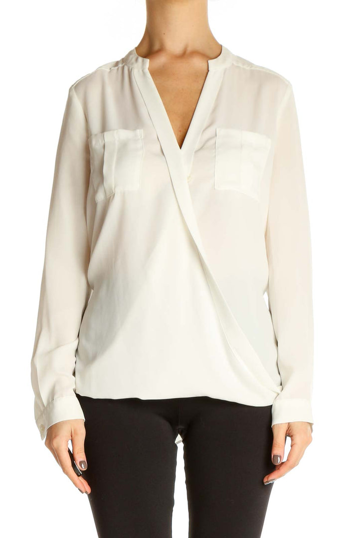 Beige Solid All Day Wear Blouse