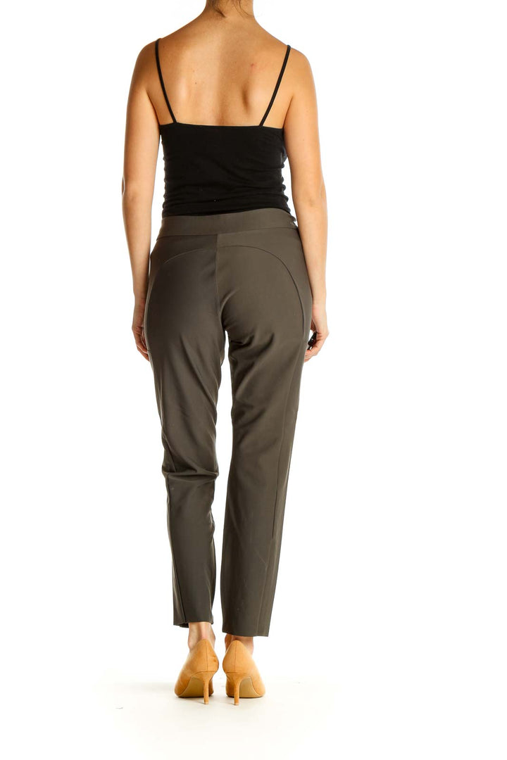 Brown Solid All Day Wear Trousers