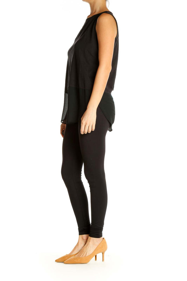 Black Solid Chic Blouse