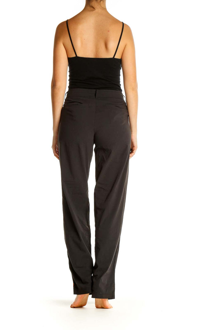 Black Solid All Day Wear Trousers