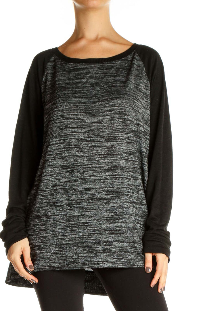 Black Textured All Day Wear Sweater