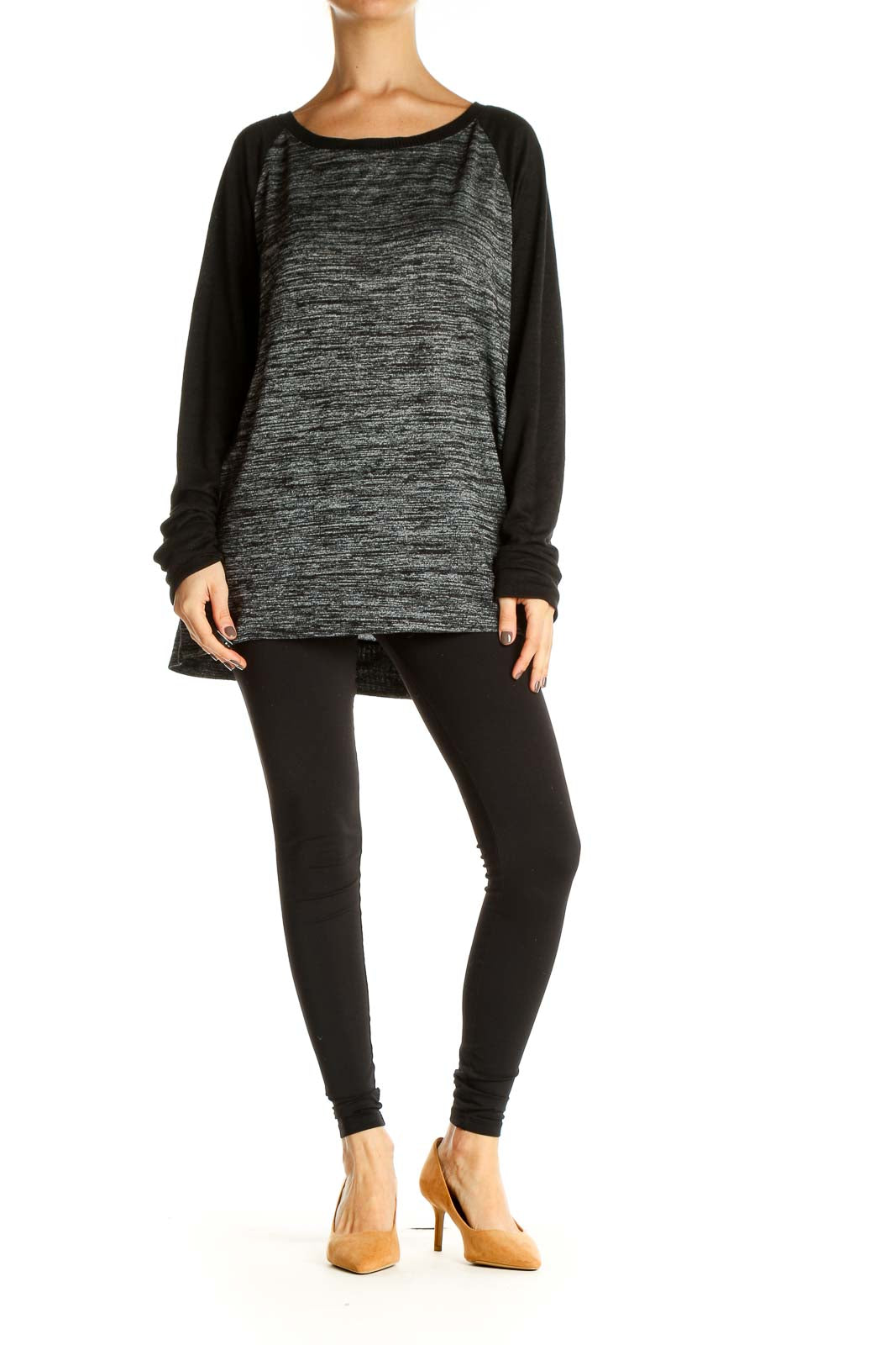 Black Textured All Day Wear Sweater