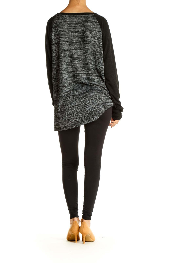 Black Textured All Day Wear Sweater