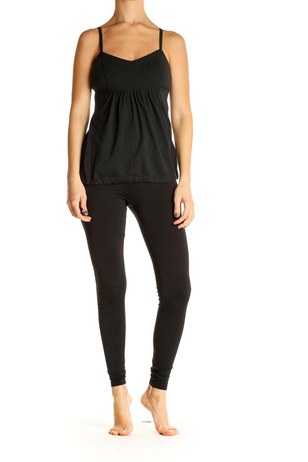 Black Solid All Day Wear Top