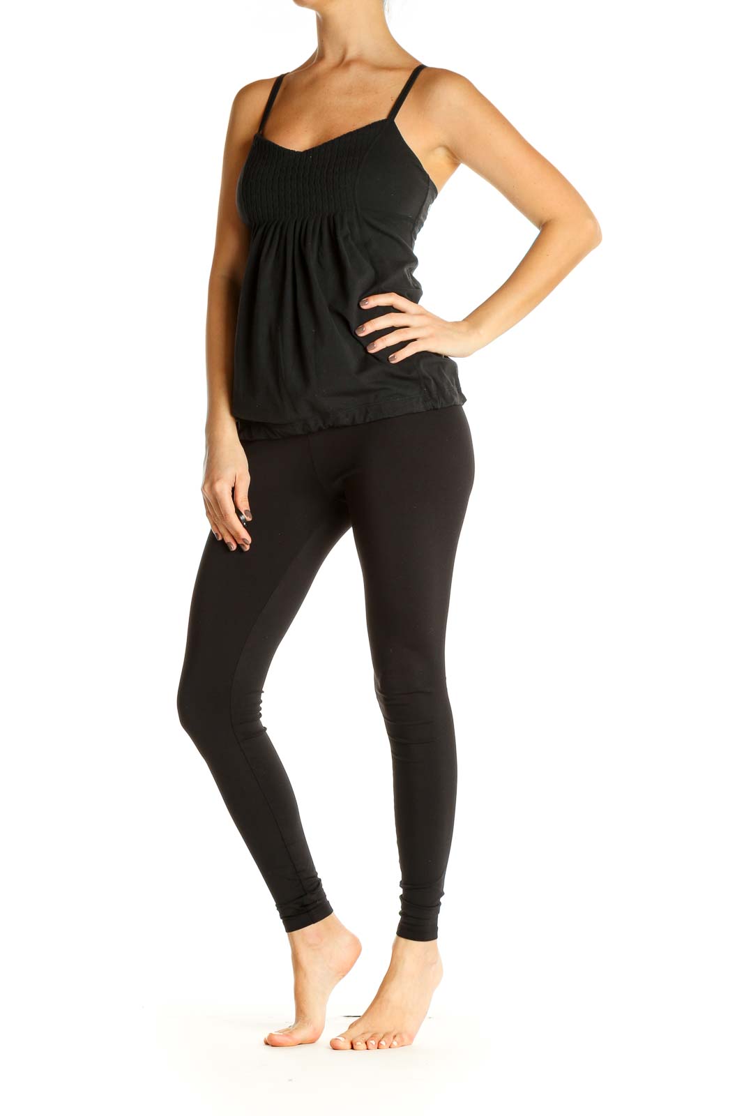 Black Solid All Day Wear Top