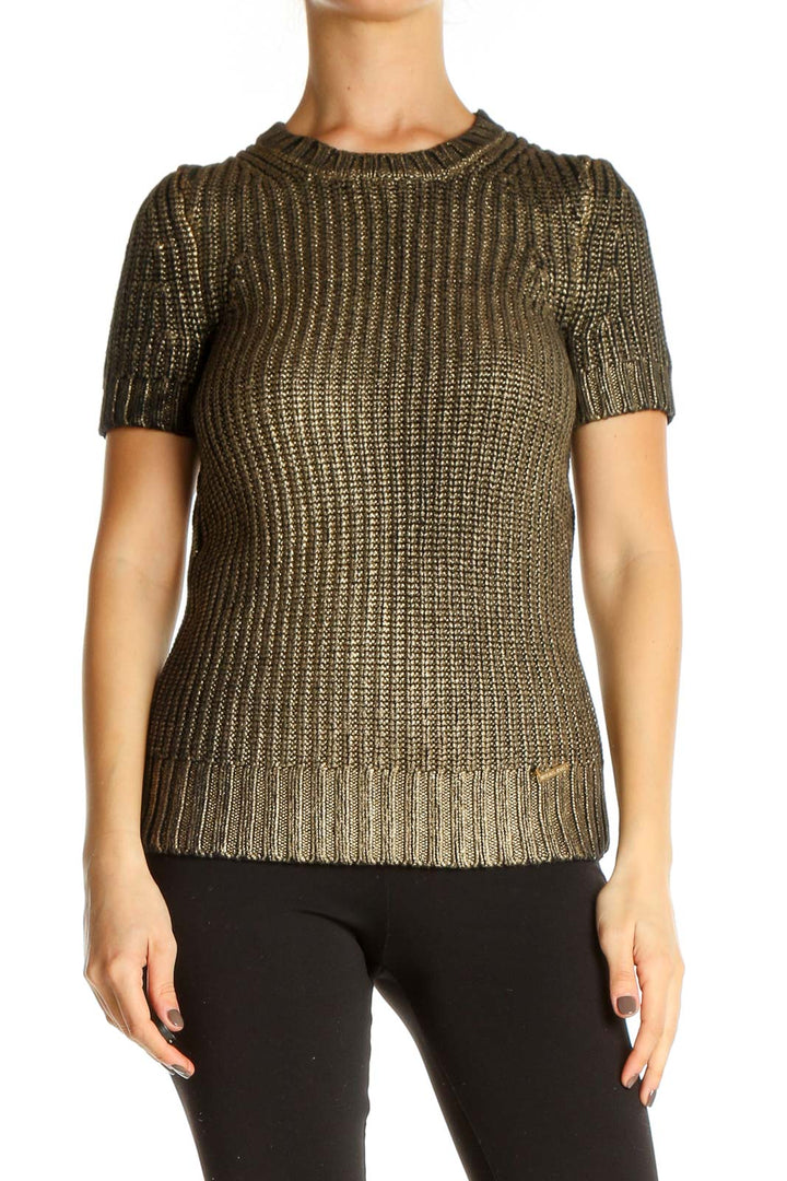 Black Textured Party Sweater