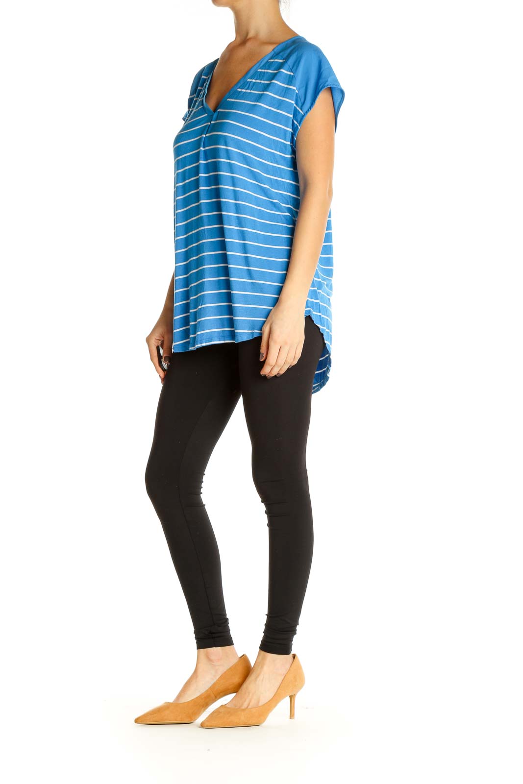 Blue Striped All Day Wear Blouse