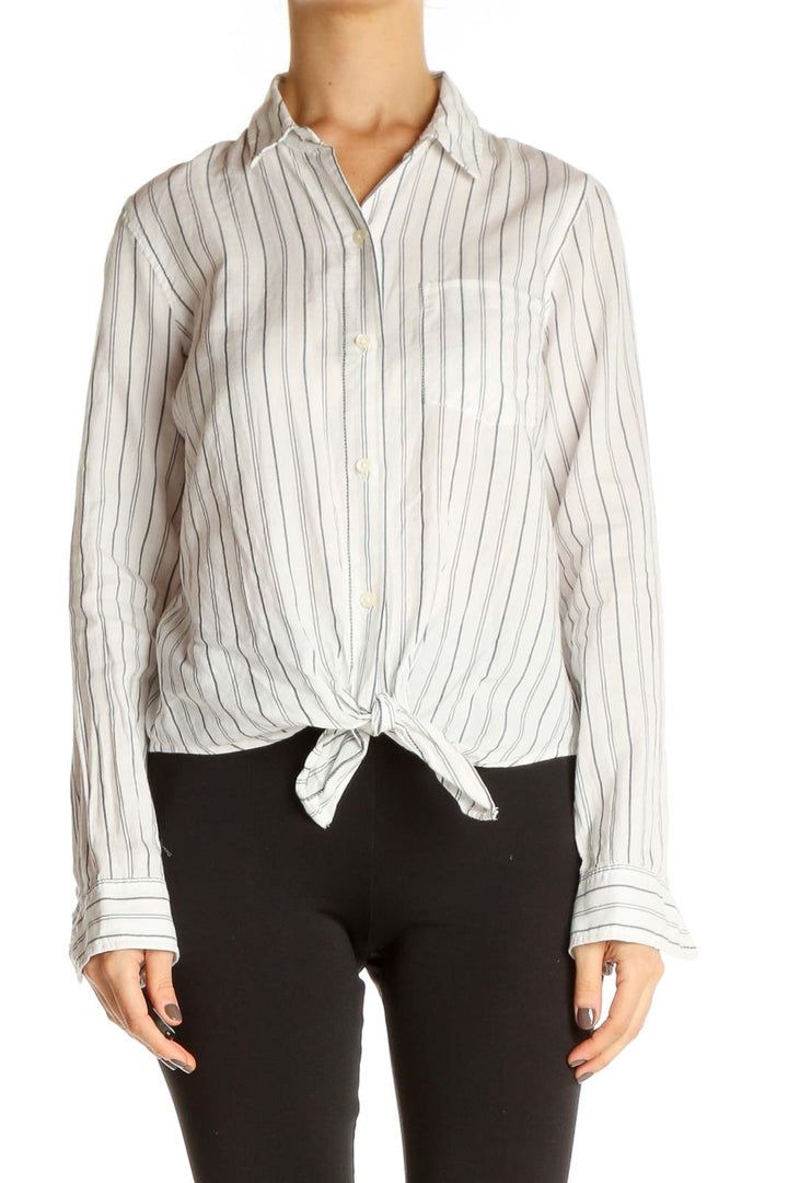 White Striped All Day Wear Shirt