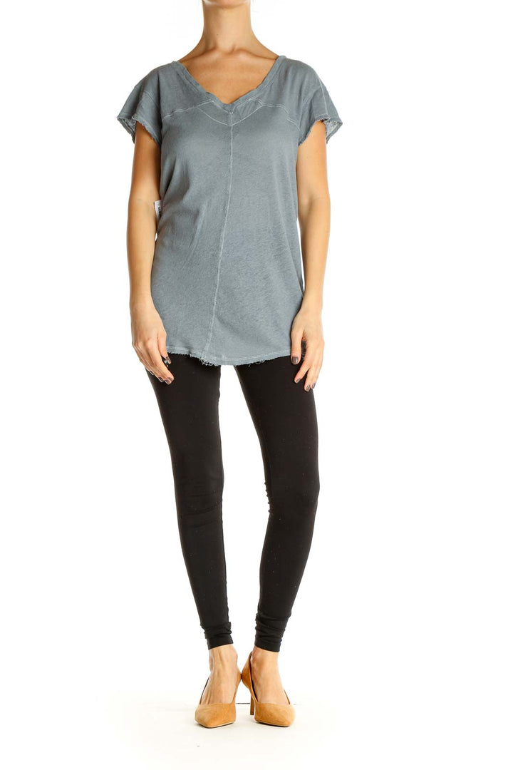 Gray Solid All Day Wear T-Shirt