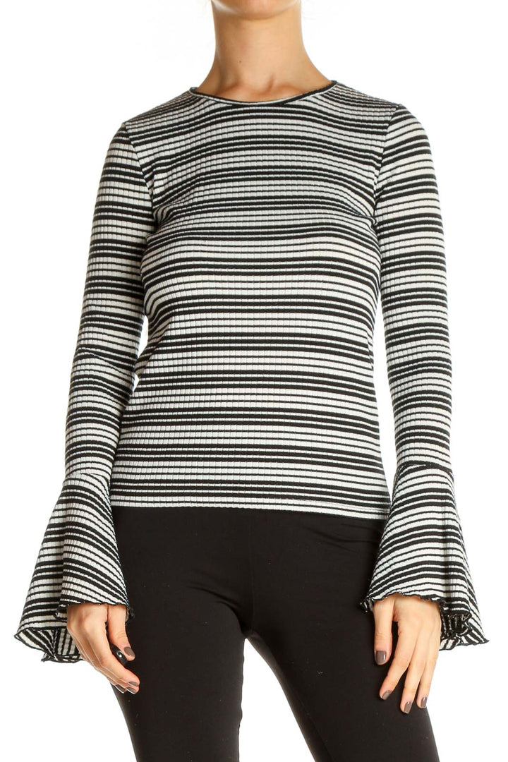 Black Striped Casual T-Shirt