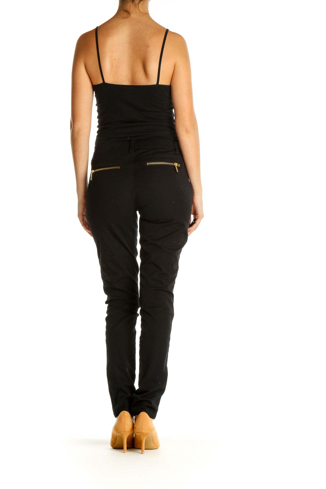 Black Solid All Day Wear Trousers