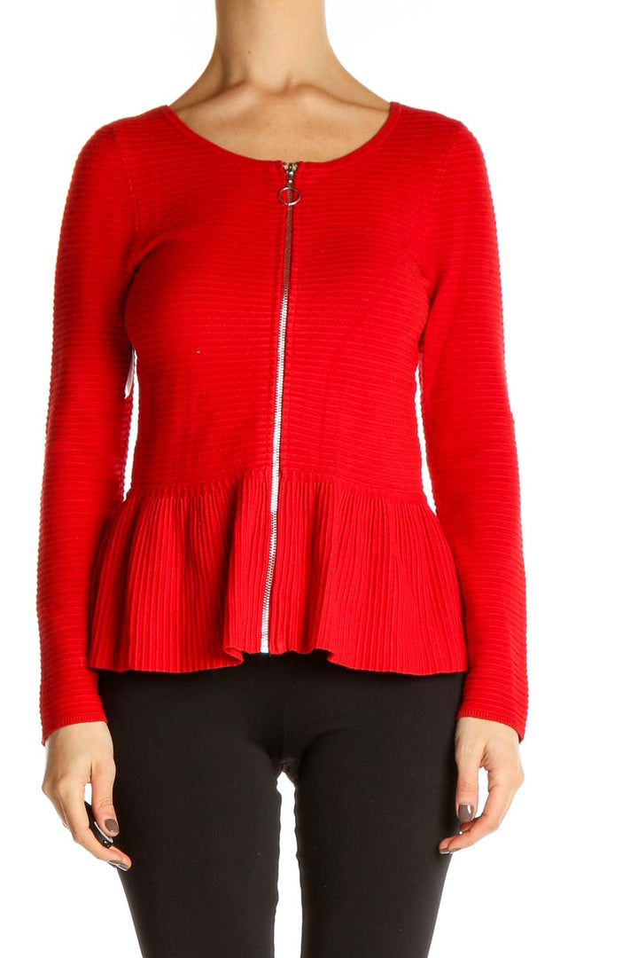 Red Solid Sweater