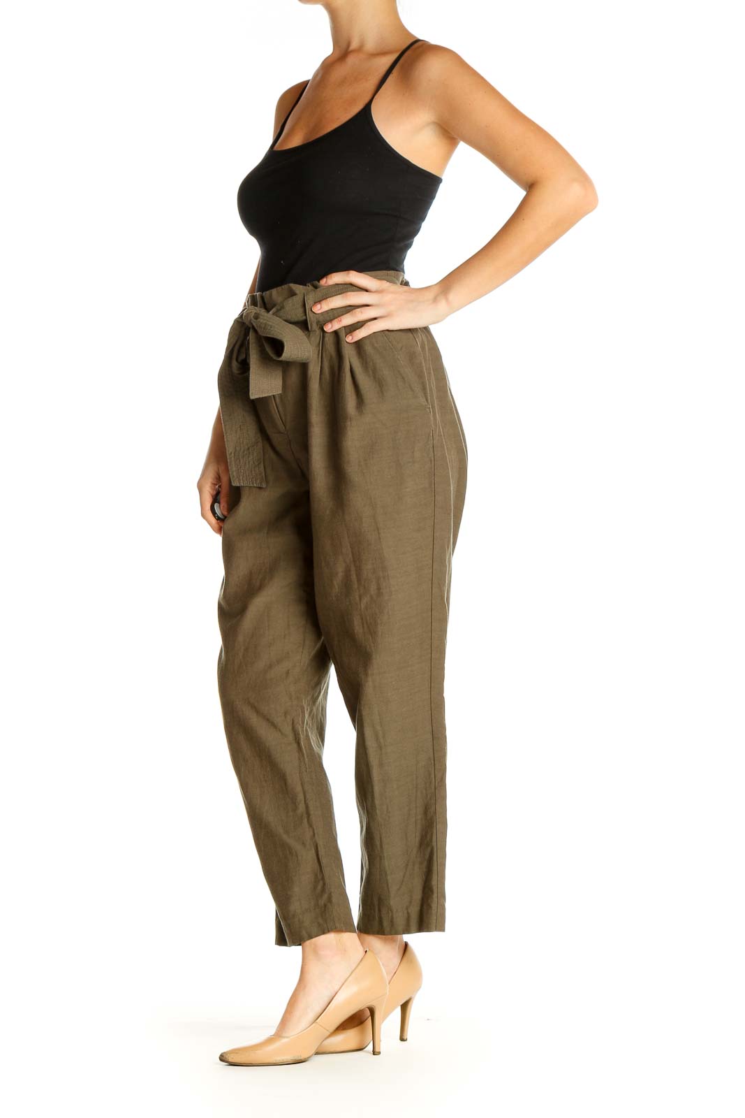 Brown Solid All Day Wear Trousers