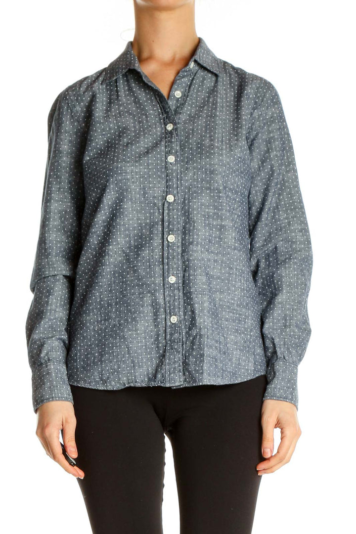 Gray Object Print All Day Wear Shirt