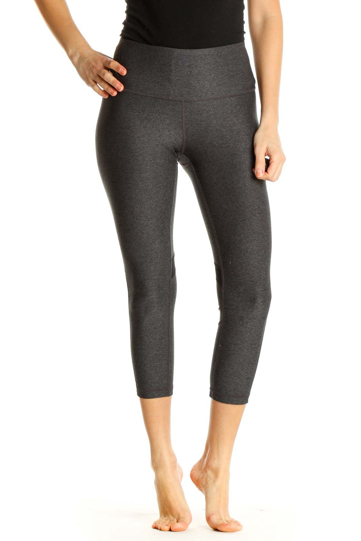 Gray Textured All Day Wear Leggings