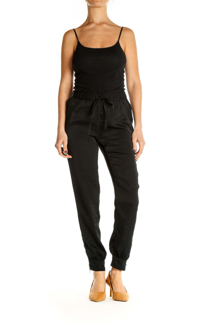 Black Solid All Day Wear Trousers