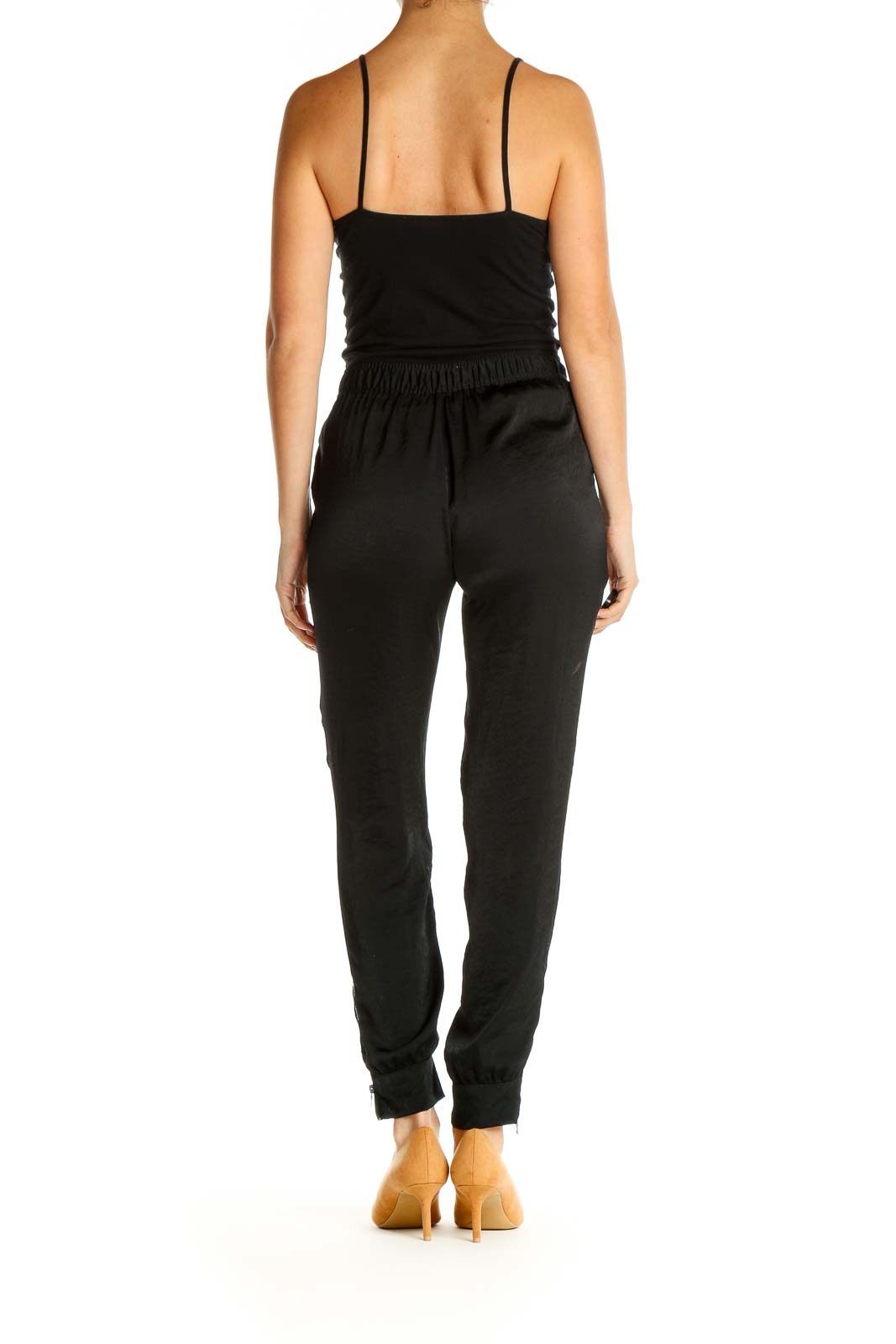 Black Solid All Day Wear Trousers