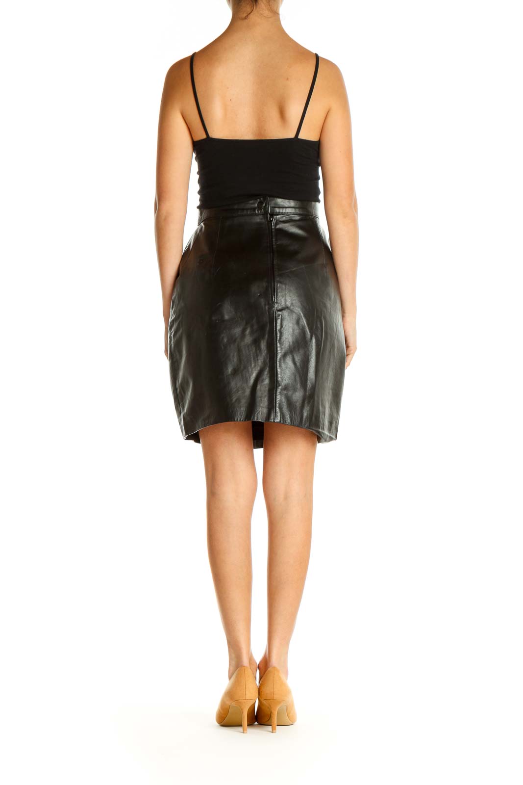 Black Retro Pencil Skirt