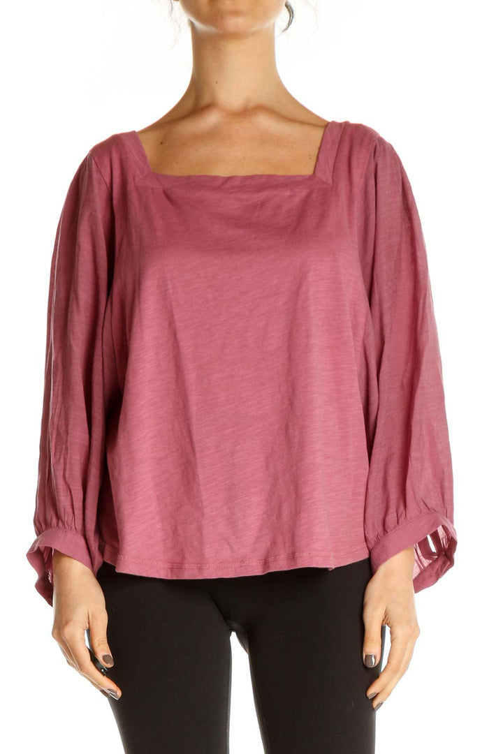 Pink Solid All Day Wear Blouse