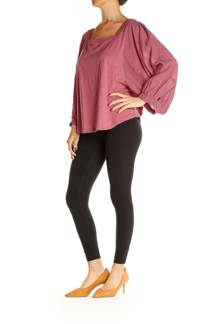 Pink Solid All Day Wear Blouse