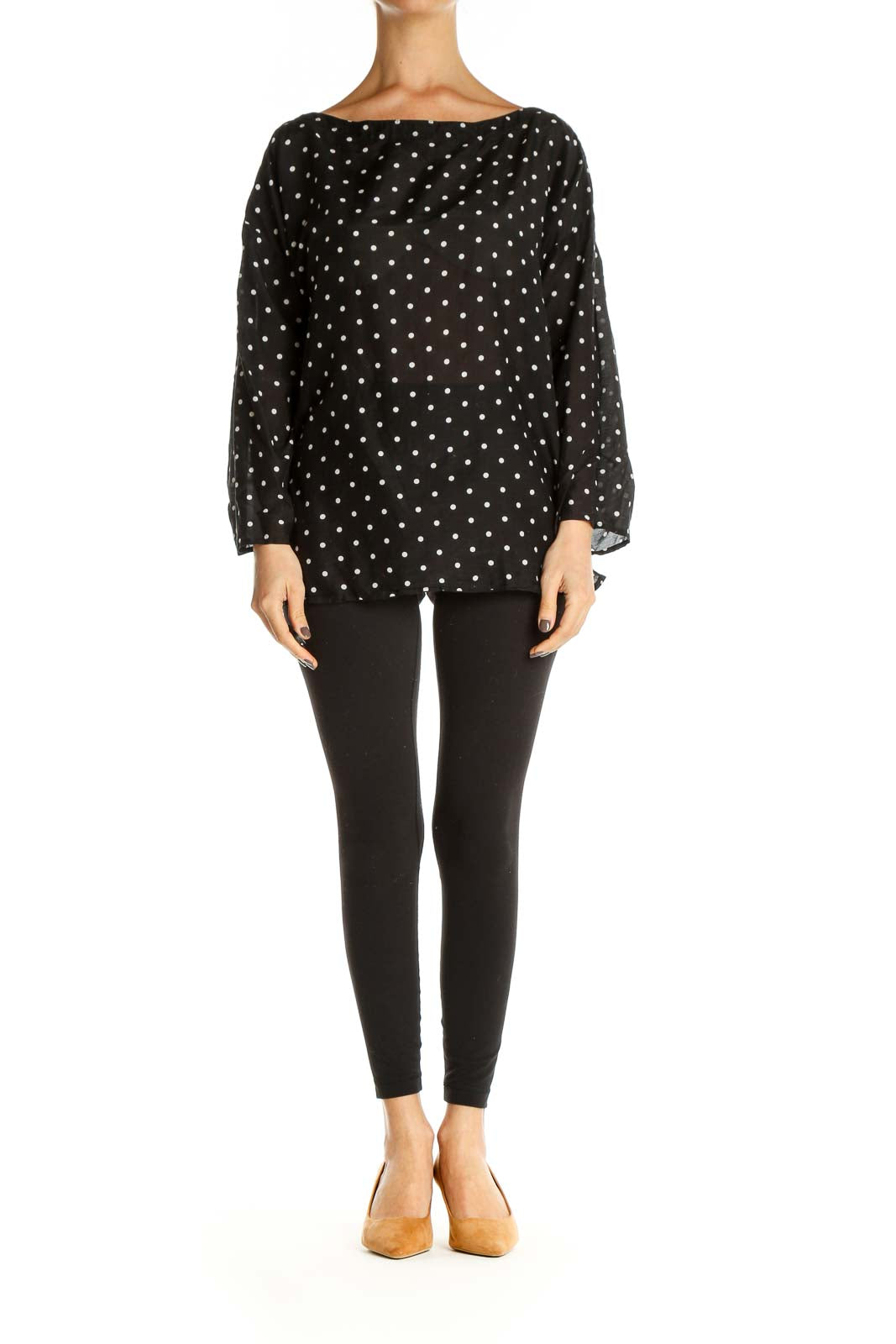 Black Polka Dot All Day Wear T-Shirt