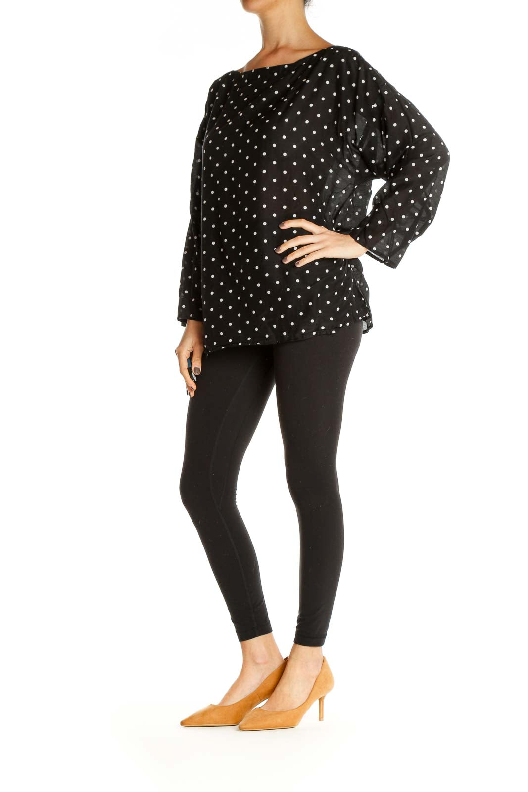 Black Polka Dot All Day Wear T-Shirt