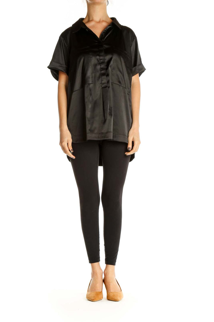 Black Solid All Day Wear Shirt