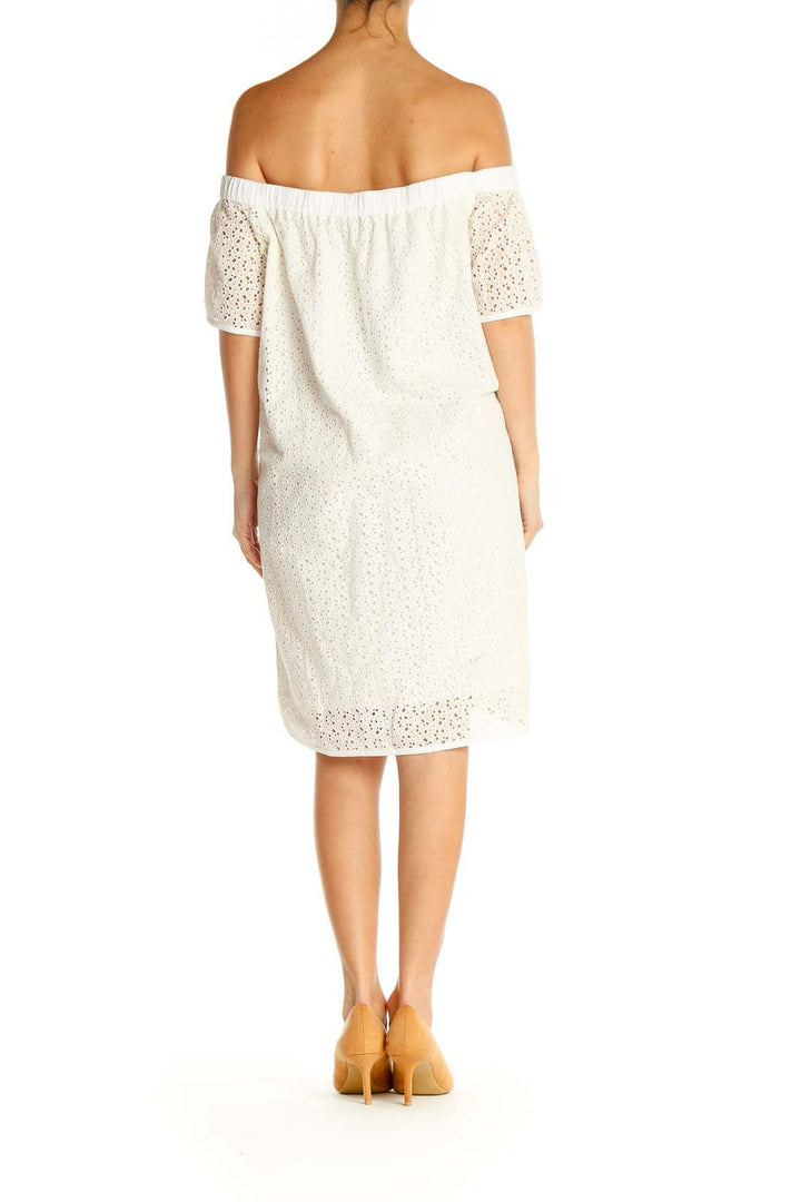 White Lace Classic Shift Dress